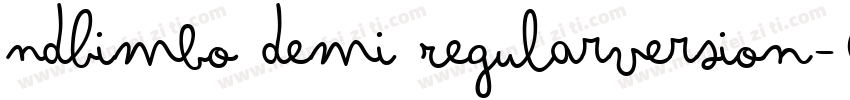 NDBimbo Demi RegularVersion字体转换